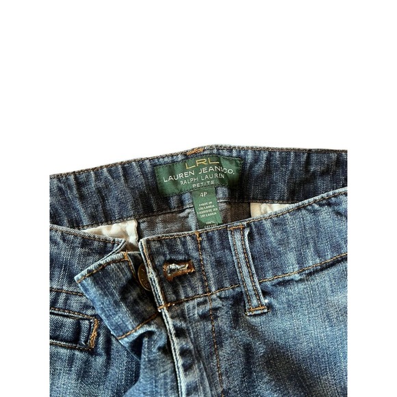 LRL Lauren Jeans Co Ralph Lauren Regular Wash Denim Straight Leg Jeans 4 Petite - Picture 7 of 7